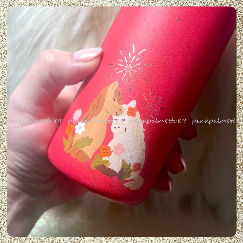 🐴🧧 NWT Starbucks x MiiR 2026 Lunar New Year 'Year of the Horse' 12oz SS Bottle - Picture 4 of 9